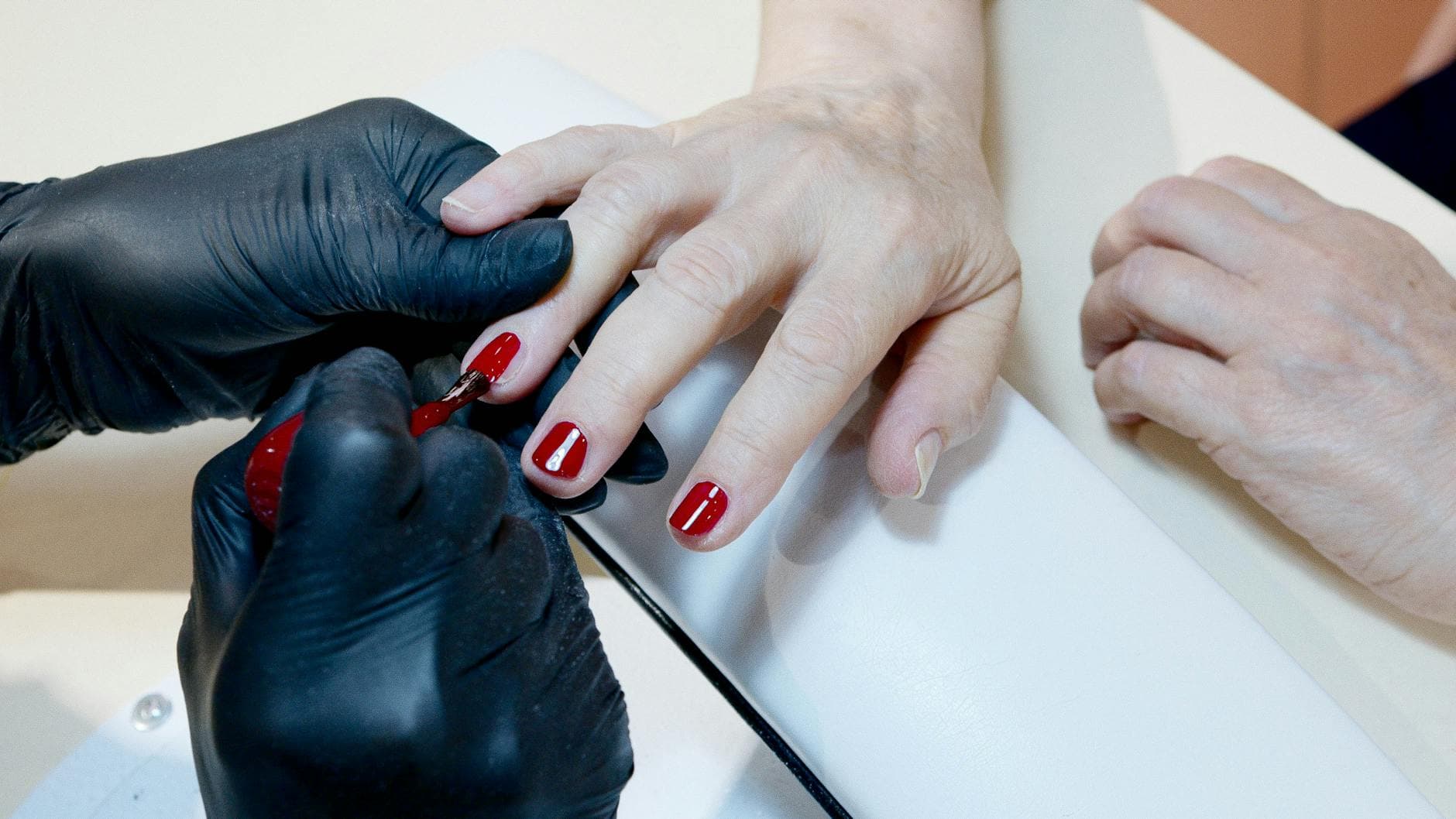 Elegant manicure with polished nails